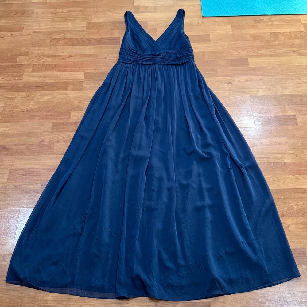 Monique Lhuillier Bridesmaids Dress, Navy Blue size 12